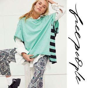 Free People Genius Tee Oversized Boxy Slouchy NEW